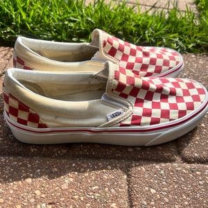 Red Checkered Vans